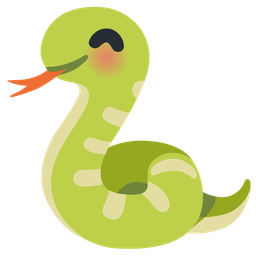 smiling face with smiling eyes and snake