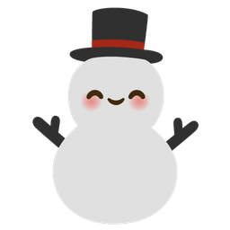 smiling face with smiling eyes and snowman without snow