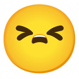 smiling face with smiling eyes and tired face