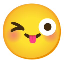 Smiling face with smiling eyes and Winking face with tongue