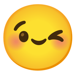 Smiling face with smiling eyes and Winking face