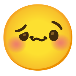 smiling face with smiling eyes and woozy face