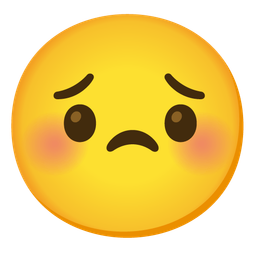 smiling face with smiling eyes and worried face