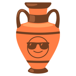 Smiling face with sunglasses and Amphora