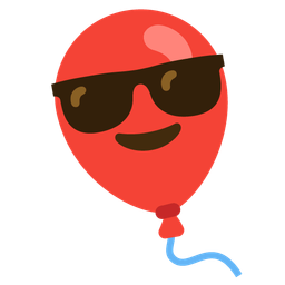 Smiling face with sunglasses and Balloon