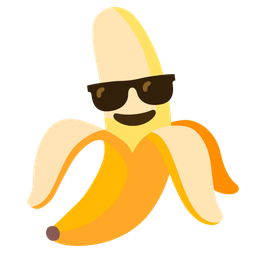 Smiling face with sunglasses and Banana