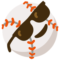 Smiling face with sunglasses and Baseball