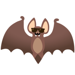 Smiling face with sunglasses and Bat