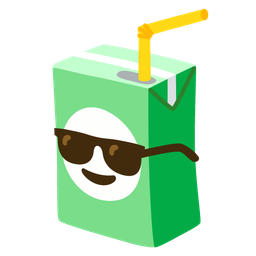 Smiling face with sunglasses and Beverage box