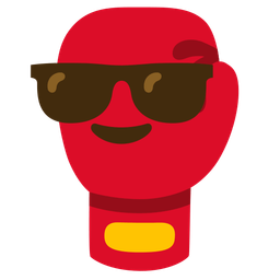 Smiling face with sunglasses and Boxing glove