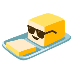 Smiling face with sunglasses and Butter