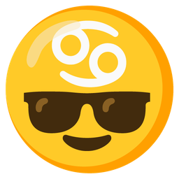 Smiling face with sunglasses and Cancer