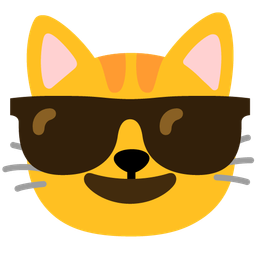Smiling face with sunglasses and Cat face