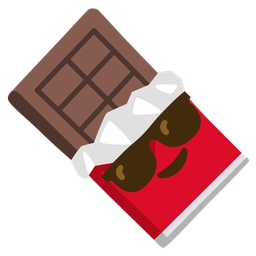 Smiling face with sunglasses and Chocolate bar