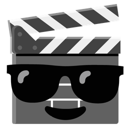 Smiling face with sunglasses and Clapper board
