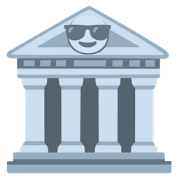 Smiling face with sunglasses and Classical building