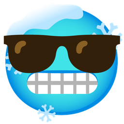 Smiling face with sunglasses and Cold face