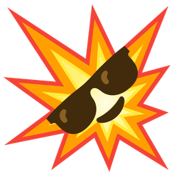 Smiling face with sunglasses and Collision