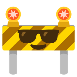 Smiling face with sunglasses and Construction
