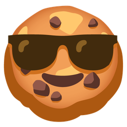Smiling face with sunglasses and Cookie