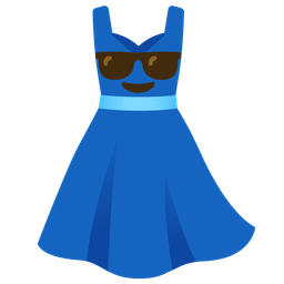 Smiling face with sunglasses and Dress