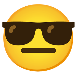 smiling face with sunglasses and expressionless face