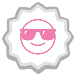 Smiling face with sunglasses and Fish cake with swirl