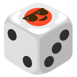 Smiling face with sunglasses and Game die