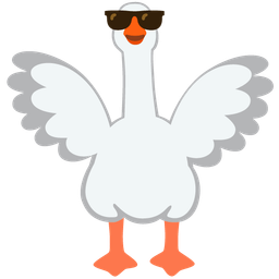 Smiling face with sunglasses and Goose