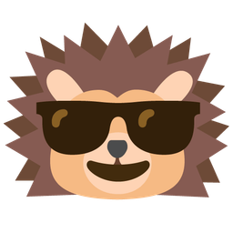Smiling face with sunglasses and Hedgehog