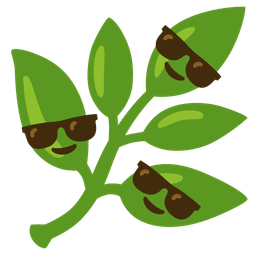 Smiling face with sunglasses and Herb