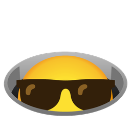 Smiling face with sunglasses and Hole