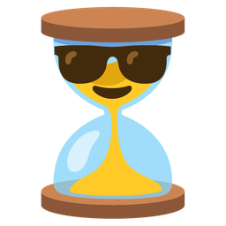 Smiling face with sunglasses and Hourglass not done