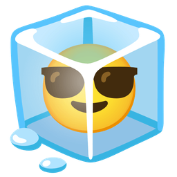 Smiling face with sunglasses and Ice