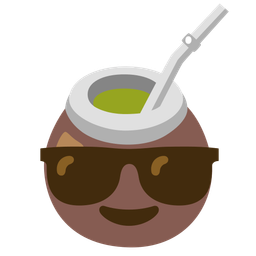 Smiling face with sunglasses and Mate