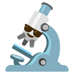 Smiling face with sunglasses and Microscope