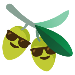 Smiling face with sunglasses and Olive