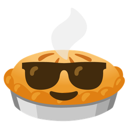 Smiling face with sunglasses and Pie