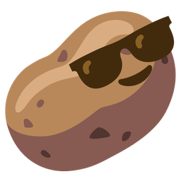 Smiling face with sunglasses and Potato