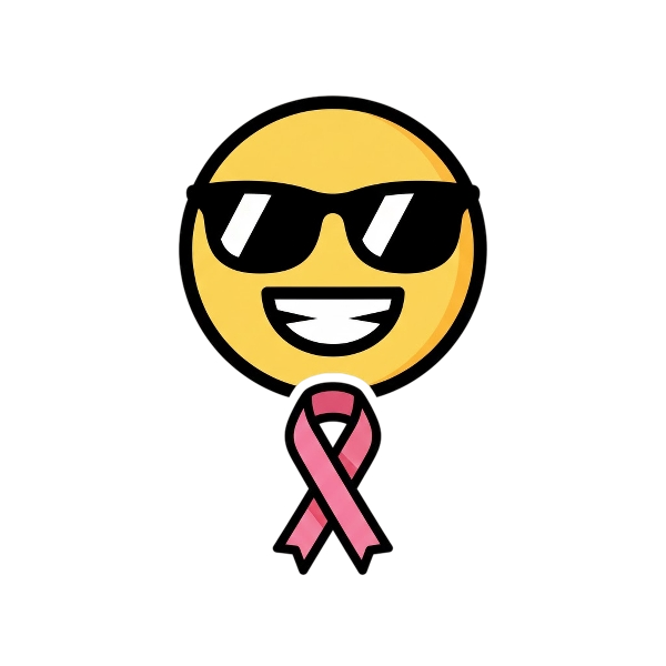 Smiling face with sunglasses and Reminder ribbon