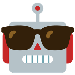 Smiling face with sunglasses and Robot