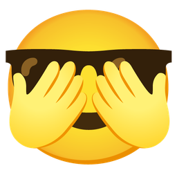 Smiling face with sunglasses and See-no-evil monkey