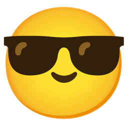 Smiling face with sunglasses and Smiling face with smiling eyes