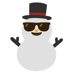 Smiling face with sunglasses and Snowman without snow