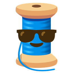 Smiling face with sunglasses and Thread