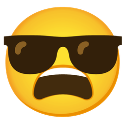 Smiling face with sunglasses and Tired face