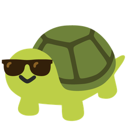Smiling face with sunglasses and Turtle