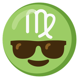 Smiling face with sunglasses and Virgo