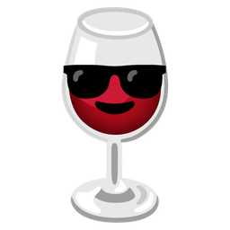 Smiling face with sunglasses and Wine glass