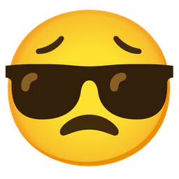 Smiling face with sunglasses and Worried face